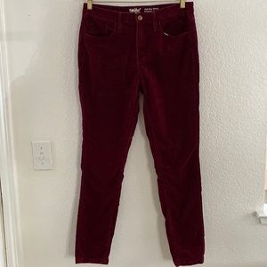 Mossimo soft velvet feel high rise skinny pants